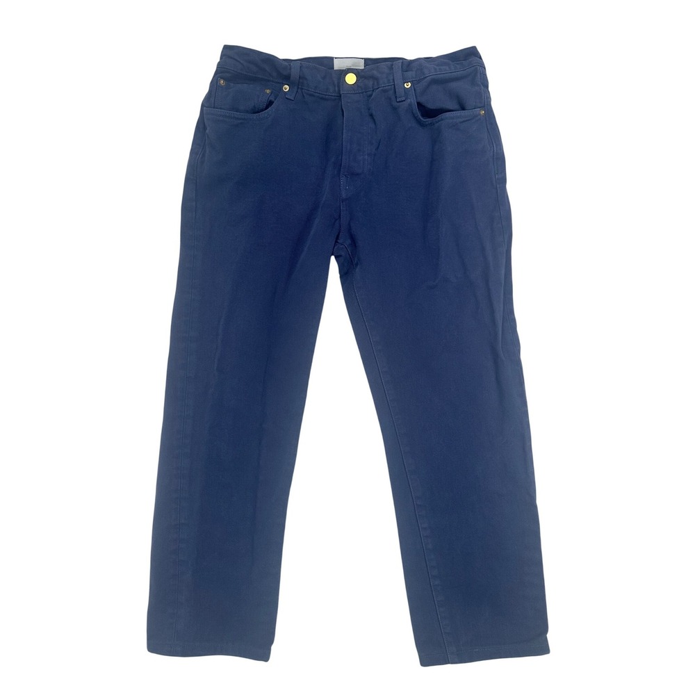 Sid Mashburn Mens Blue Cotton Twill Straight Leg Trousers Made in USA